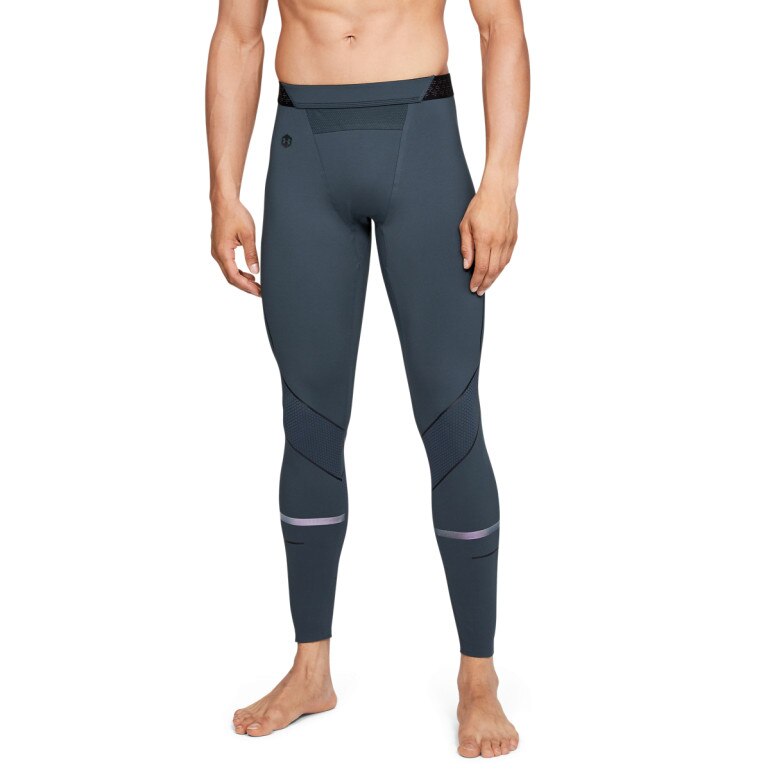 Męskie legginsy treningowe Under Armour  Rush Graphic Legging - szare