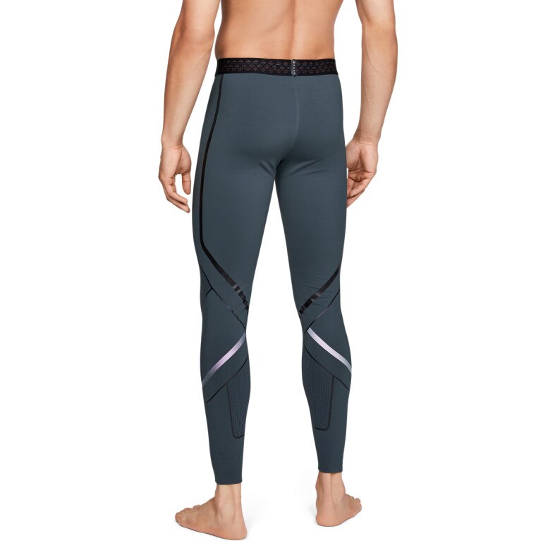 Męskie legginsy treningowe Under Armour  Rush Graphic Legging - szare