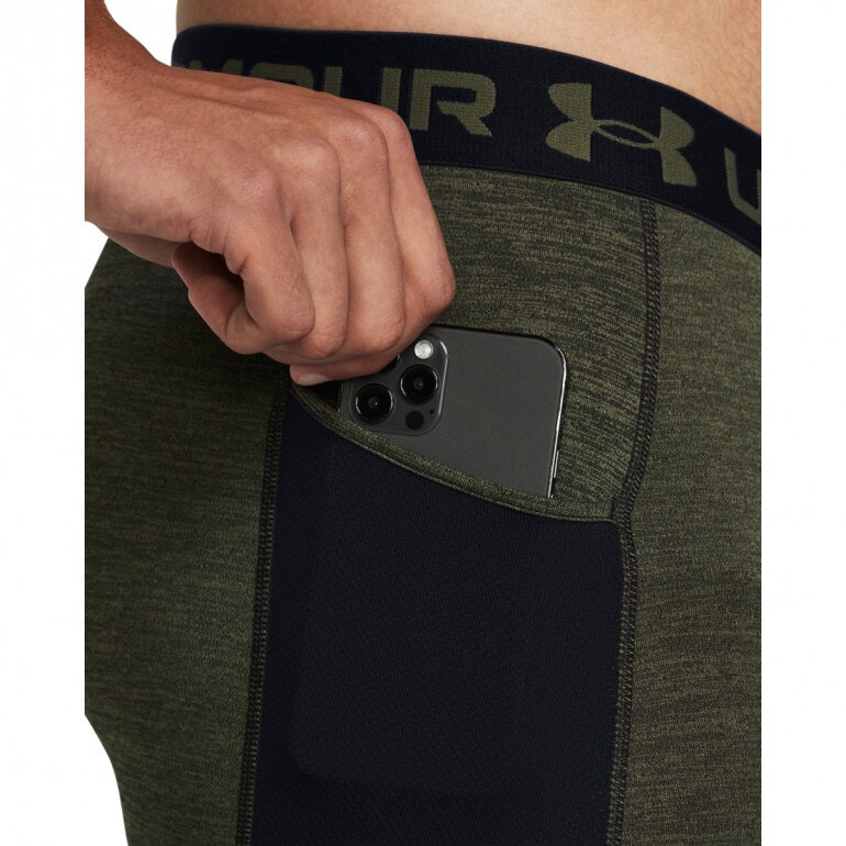 Męskie legginsy treningowe Under Armour UA CG Armour Twist Leggins - khaki