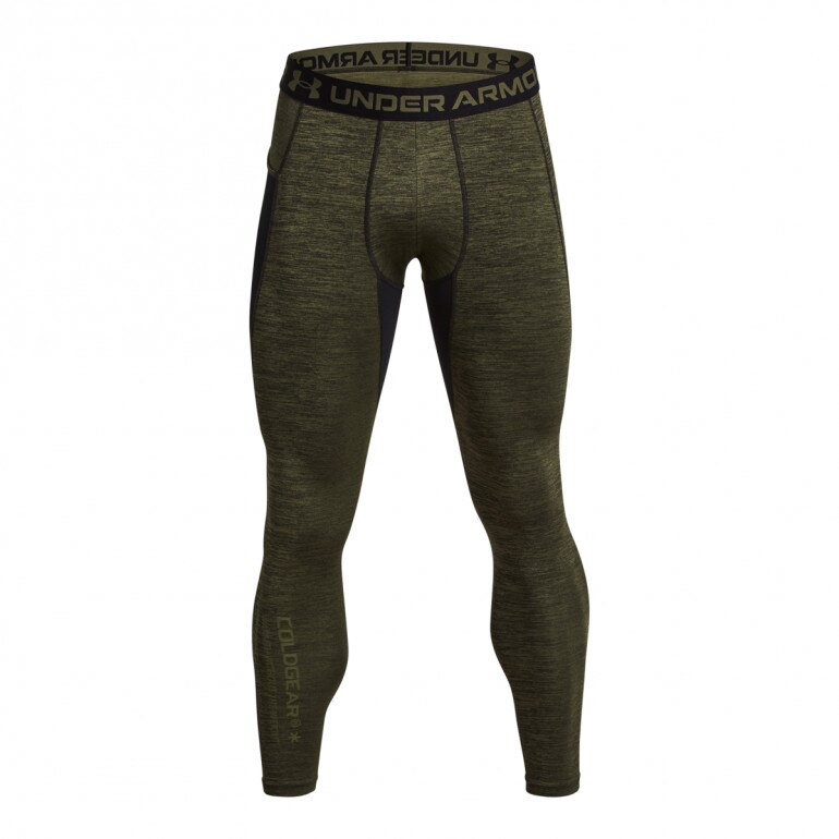 Męskie legginsy treningowe Under Armour UA CG Armour Twist Leggins - khaki