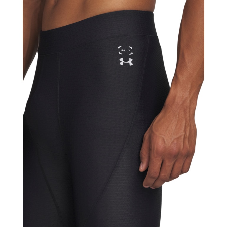 Męskie legginsy treningowe Under Armour UA Halo Bonded Auxetic Leggin - czarne