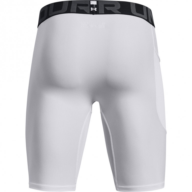 Męskie spodenki treningowe Under Armour HeatGear Pocket Long Shorts - białe