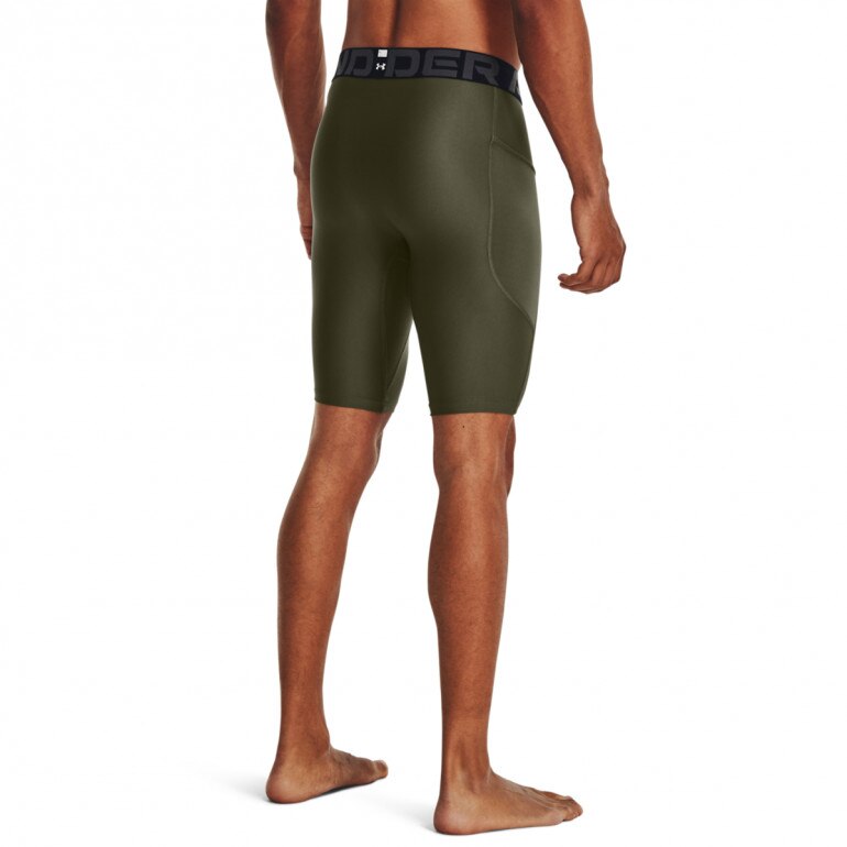 Męskie spodenki treningowe Under Armour HeatGear Pocket Long Shorts - khaki
