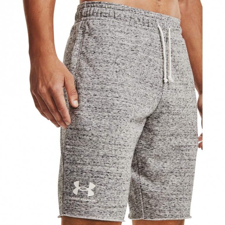 Męskie spodenki treningowe UNDER ARMOUR RIVAL TERRY SHORT - szare