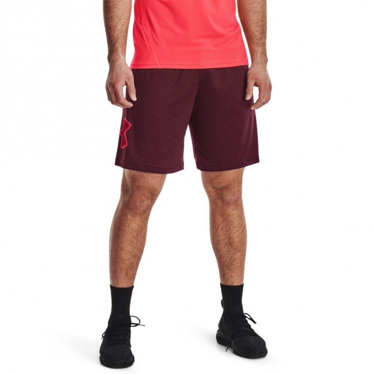 Męskie spodenki treningowe Under Armour Tech Graphic Short - bordowe