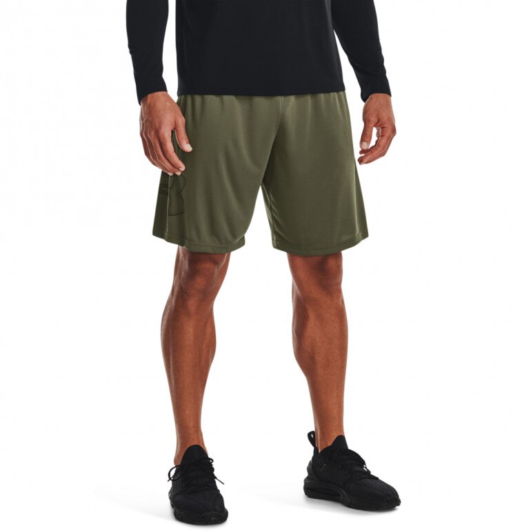 Męskie spodenki treningowe UNDER ARMOUR TECH GRAPHIC SHORT - oliwkowe/khaki