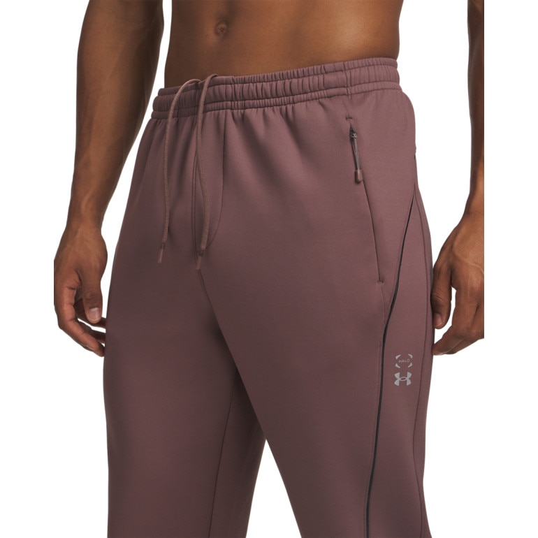 Męskie spodnie do biegania Under Armour Halo Running Pants - brązowe