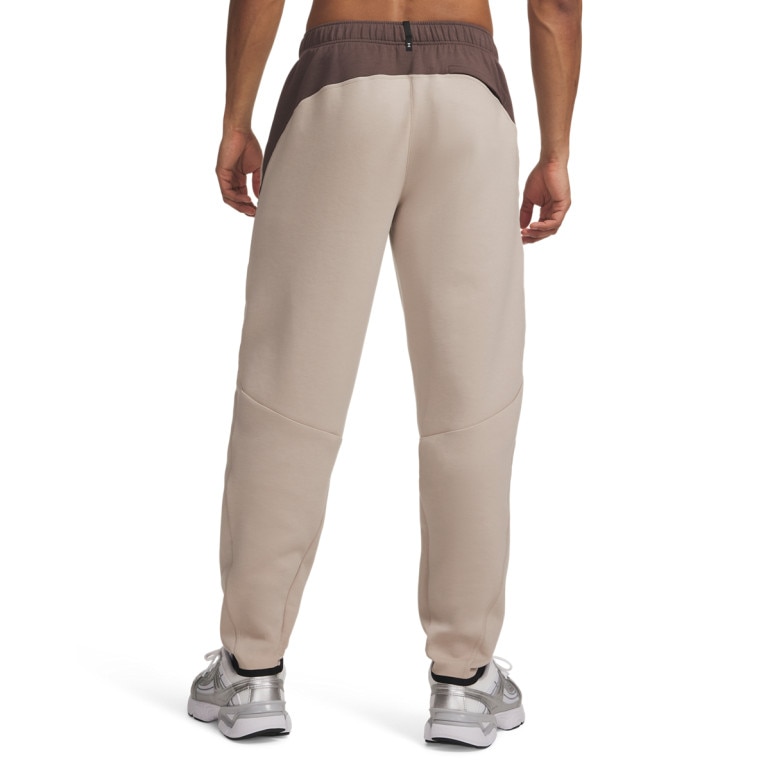 Męskie spodnie dresowe joggery Under Armour UA Unstoppable Flc Joggers - beżowe