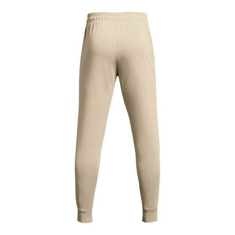 Męskie spodnie dresowe Under Armour UA Rival Terry Jogger - beżowe