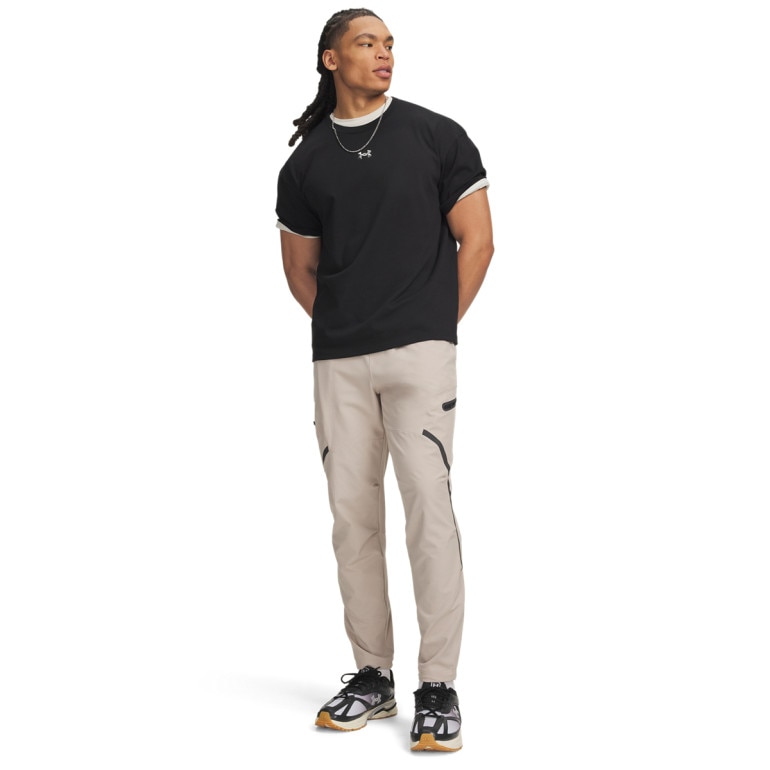 Męskie spodnie treningowe cargo UA Unstoppable Cargo Pant - beżowe