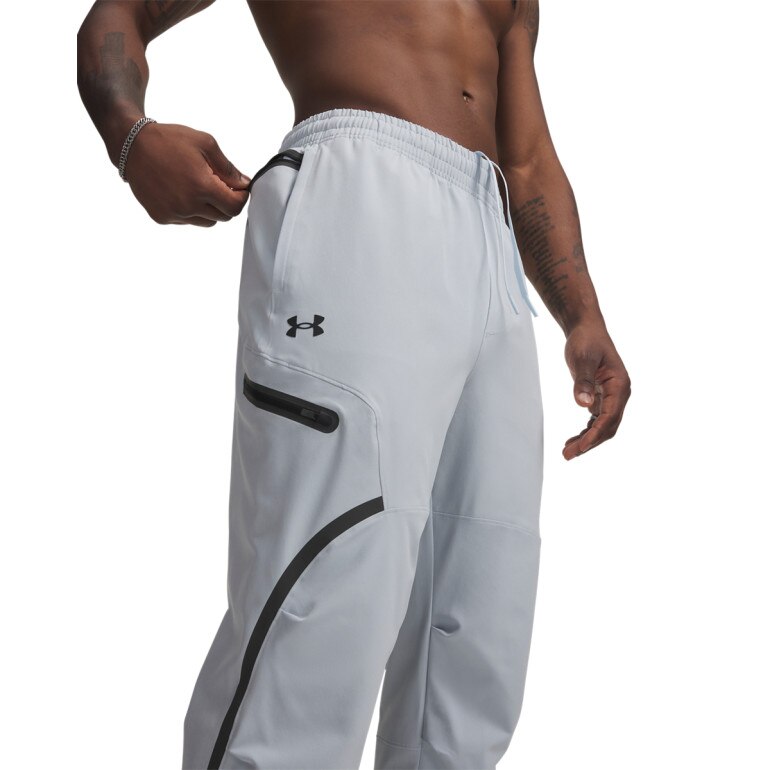 Męskie spodnie treningowe cargo UA Unstoppable Cargo Pant - szare