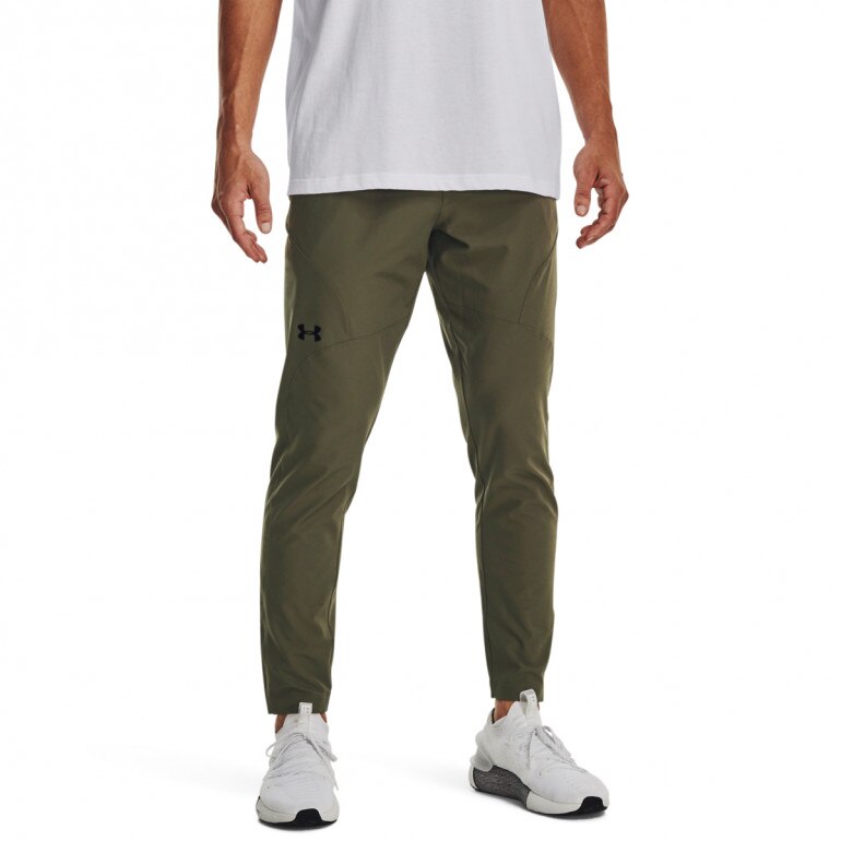 Męskie spodnie treningowe UNDER ARMOUR UNSTOPPABLE TAPERED PANTS - oliwkowe/khaki