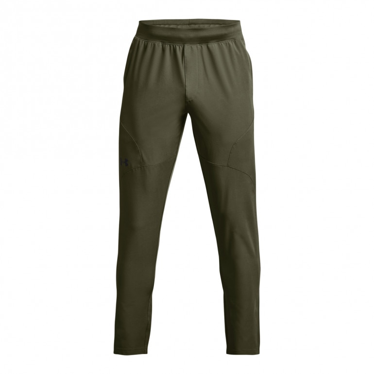 Męskie spodnie treningowe UNDER ARMOUR UNSTOPPABLE TAPERED PANTS - oliwkowe/khaki