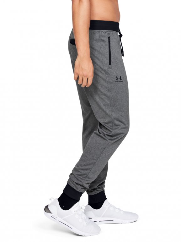 Męskie spodnie treningowe UNDER ARMOUR SPORTSTYLE TRICOT JOGGER - grafitowe