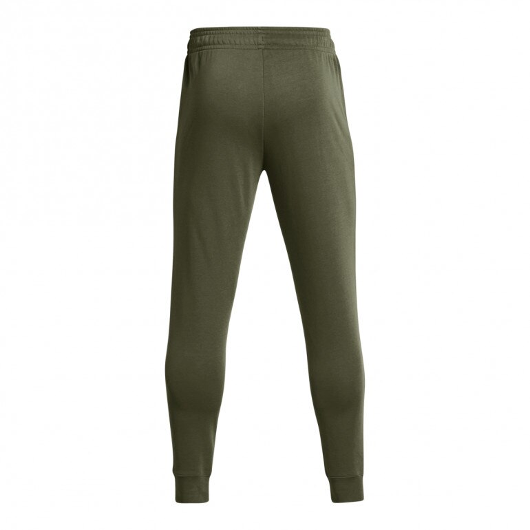 Męskie spodnie dresowe Under Armour UA Rival Terry Jogger - oliwkowe