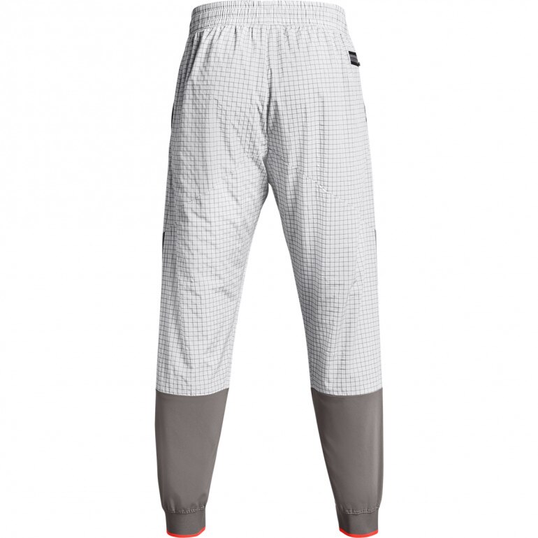 Męskie spodnie treningowe UNDER ARMOUR UA RUSH LEGACY WOVEN PANT - szare