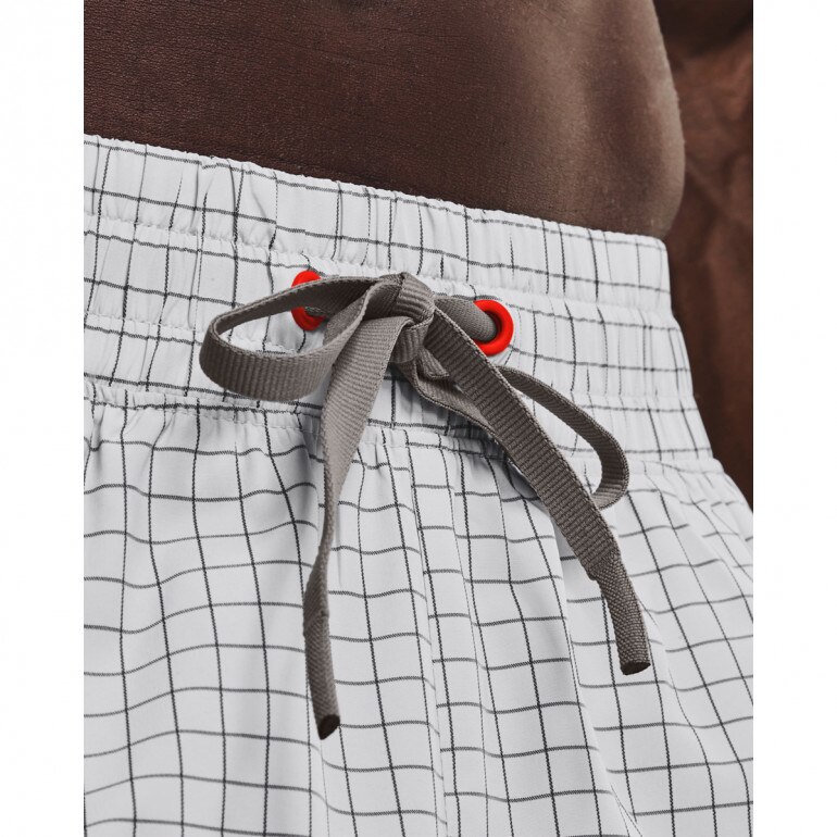 Męskie spodnie treningowe UNDER ARMOUR UA RUSH LEGACY WOVEN PANT - szare