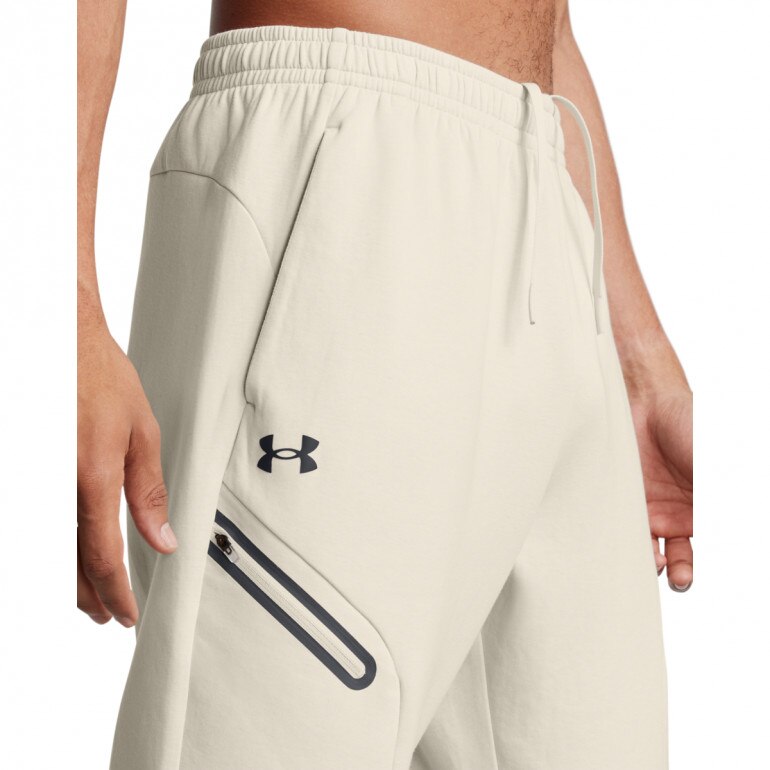 Męskie spodnie treningowe Under Armour UA Unstoppable Flc Jgr Eu - beżowe