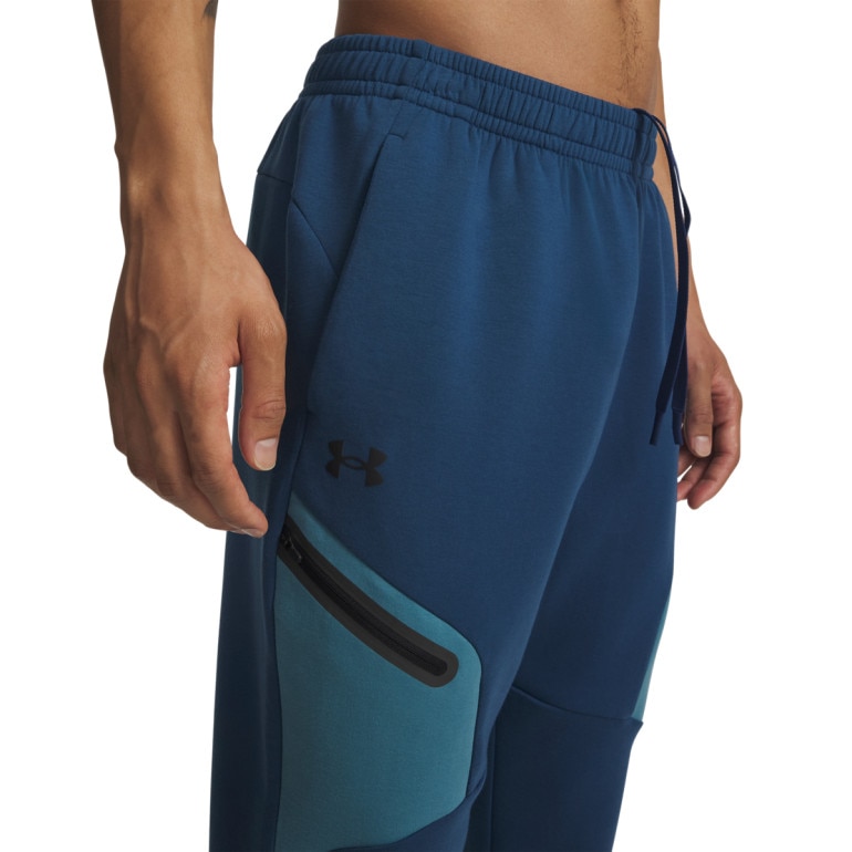 Męskie spodnie treningowe Under Armour UA Unstoppable Flc Jgr Eu - niebieskie