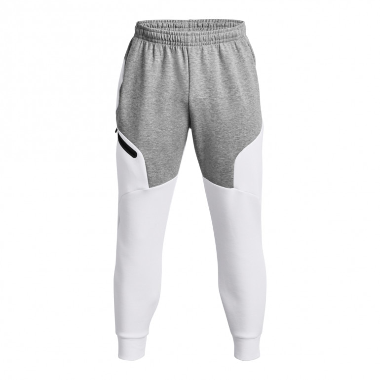 Męskie spodnie treningowe Under Armour UA Unstoppable Flc Joggers - białe