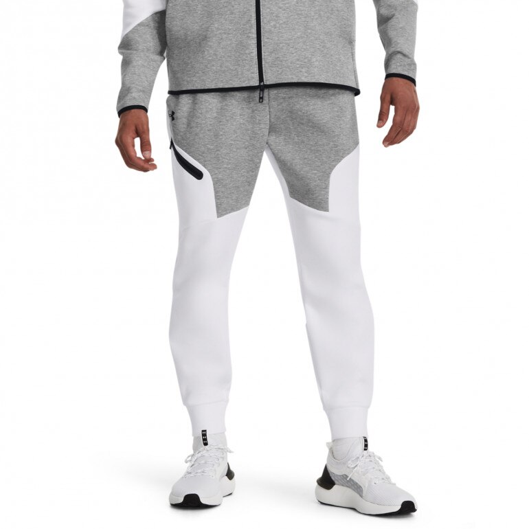 Męskie spodnie treningowe Under Armour UA Unstoppable Flc Joggers - białe