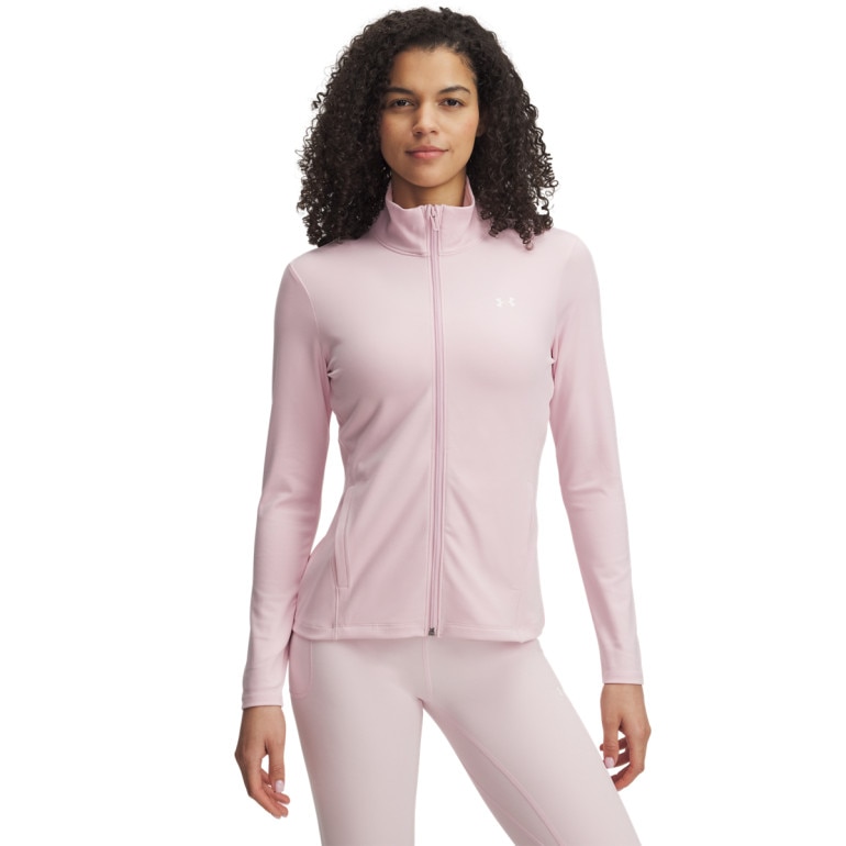 Damski longsleeve treningowy rozpinany Under Armour Motion Jacket Emea - różowy