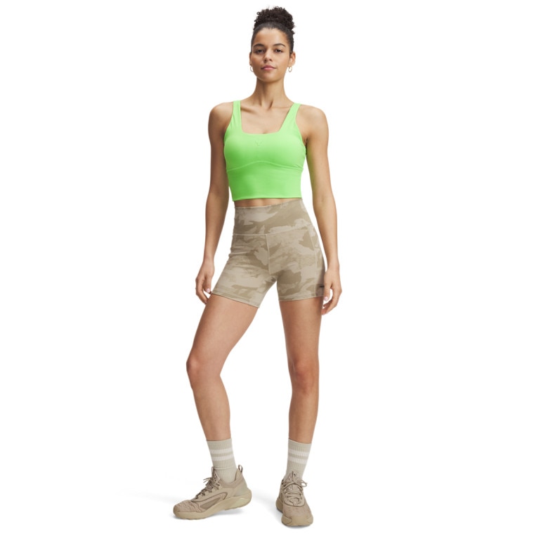 Damski top treningowy Under Armour Project Rock Fitted Bra Tank - zielony 