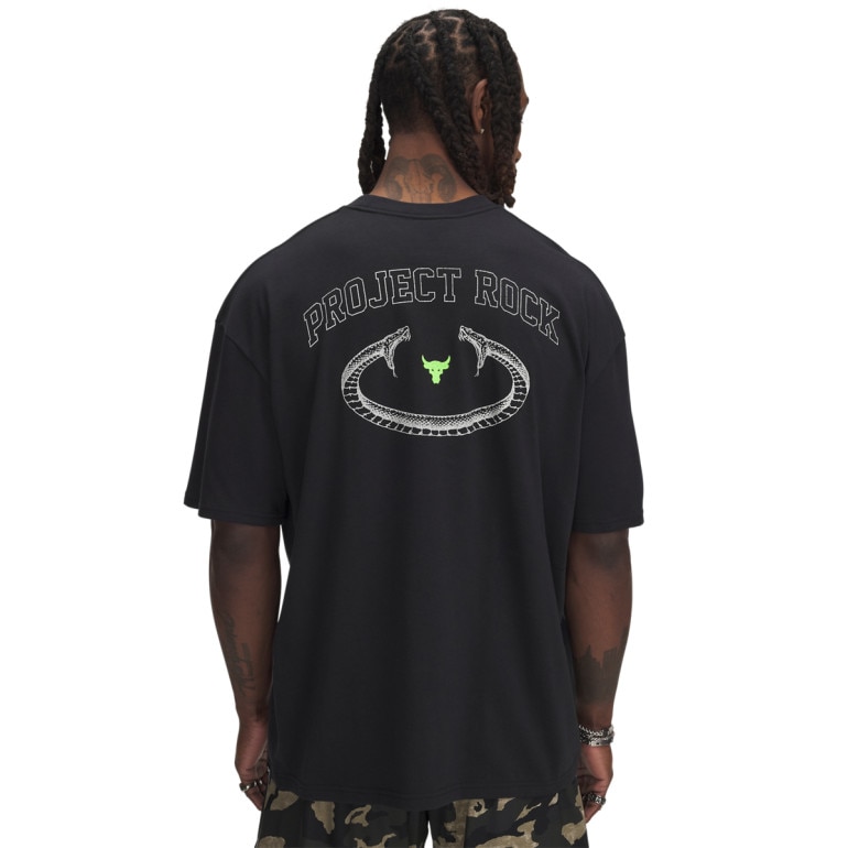 Męski t-shirt z nadrukiem Under Armour Project Rock Hwt SS - czarny