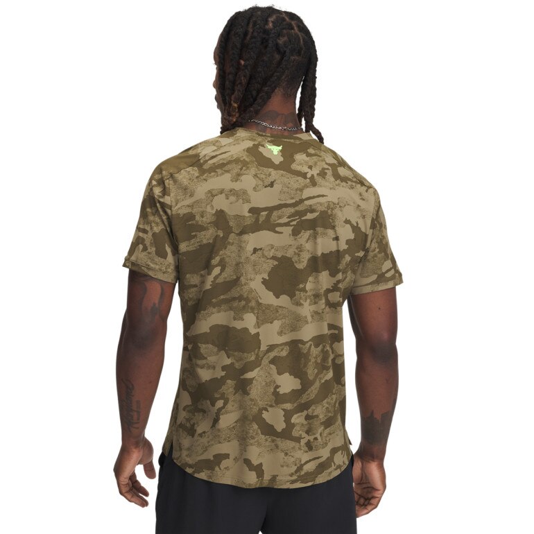 Męska koszulka treningowa Under Armour Project Rock IsoChill SS - brązowa