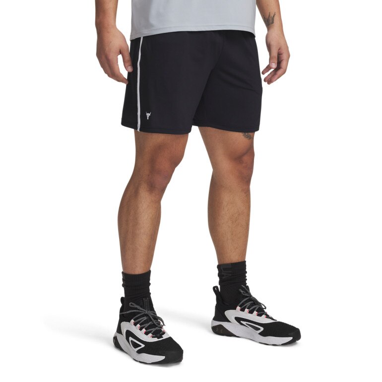 Męskie spodenki treningowe Under Armour Project Rock Mesh Short - czarne