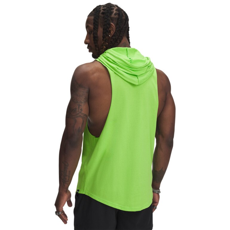 Męski top treningowy z kapturem Under Armour Project Rock Wire SL HD - zielony