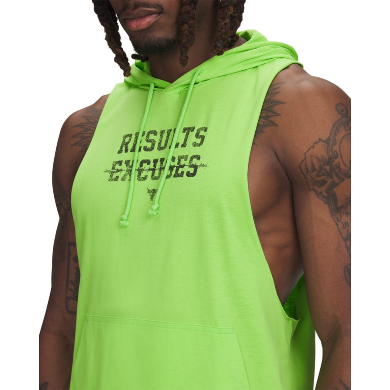 Męski top treningowy z kapturem Under Armour Project Rock Wire SL HD - zielony
