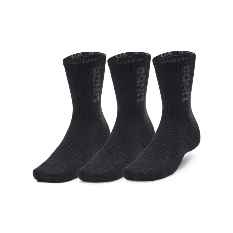 Skarpetki treningowe uniseks (3-pack) Under Armour UA 3-Maker Mid-Crew - czarne