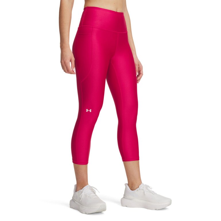 Damskie legginsy treningowe Under Armour Tech Hi Capri - różowe