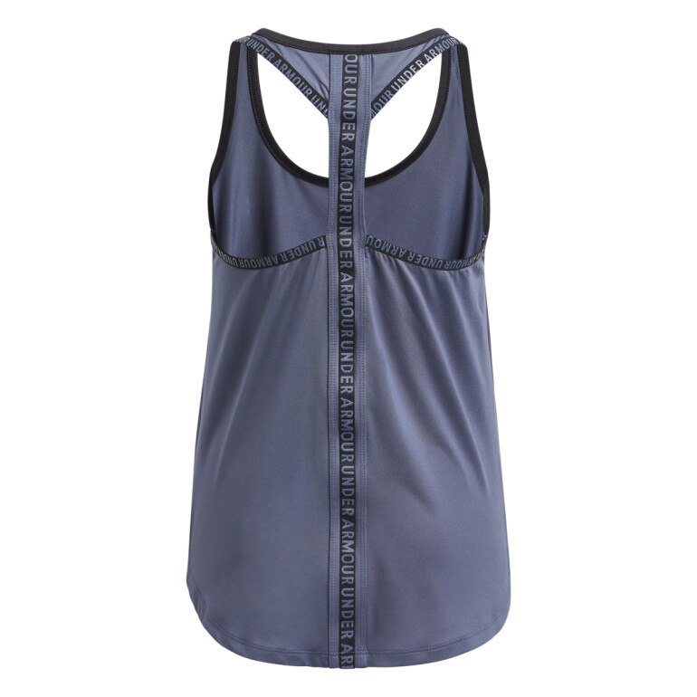 Dziewczęcy top treningowy Under Armour Tech Knockout Tank - szary