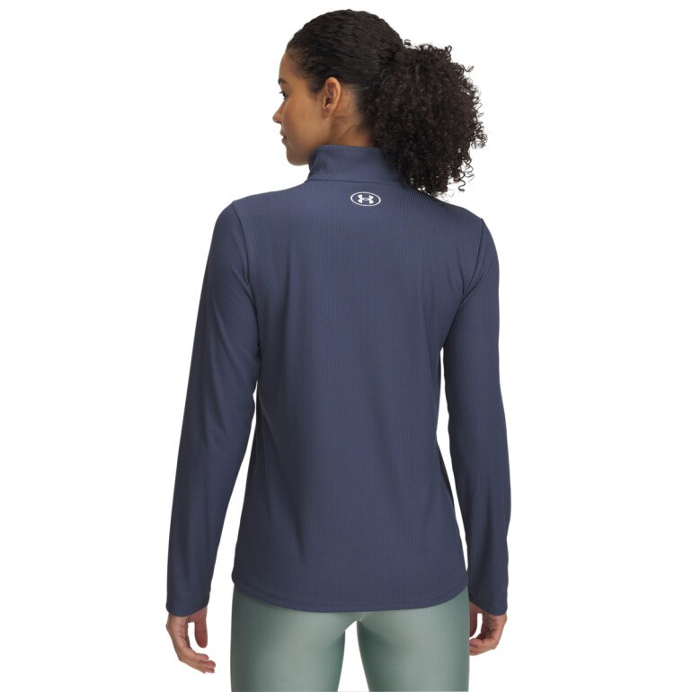 Damski longsleeve treningowy Under Armour Tech Rib 1/2 Zip - granatowy
