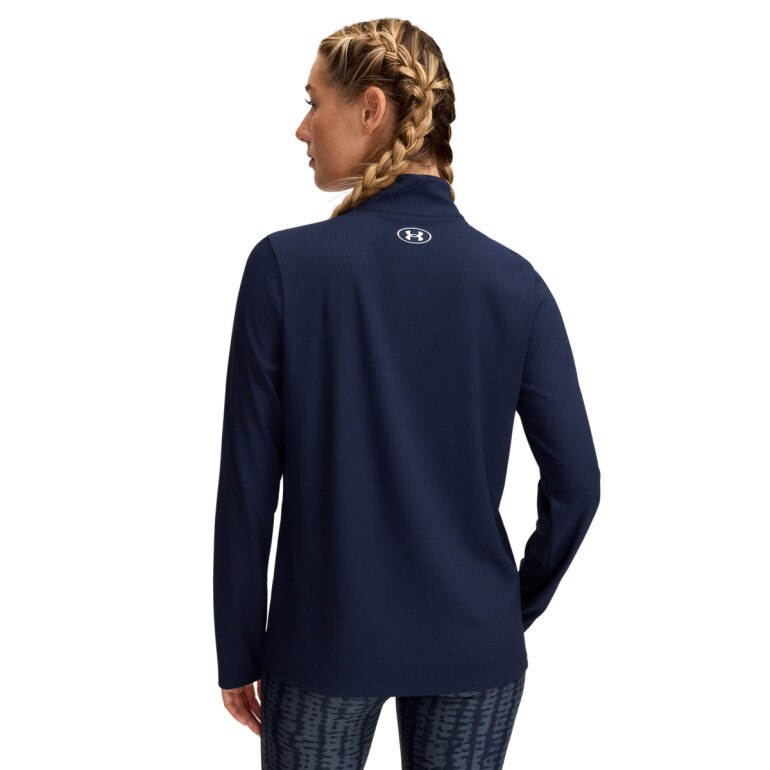 Damski longsleeve treningowy Under Armour Tech Rib 1/2 Zip - granatowy