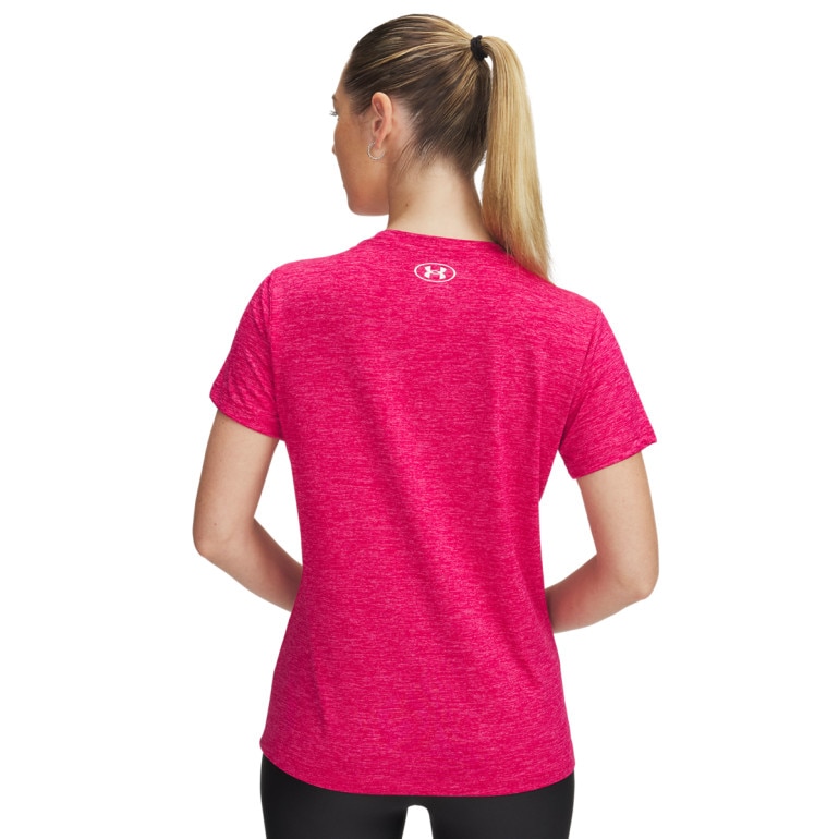 Damska koszulka treningowa Under Armour Tech SSC- Twist - różowa