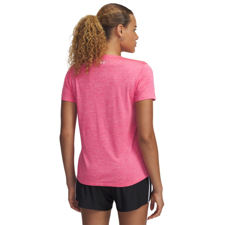 Damska koszulka treningowa Under Armour Tech SSV- Twist - różowa