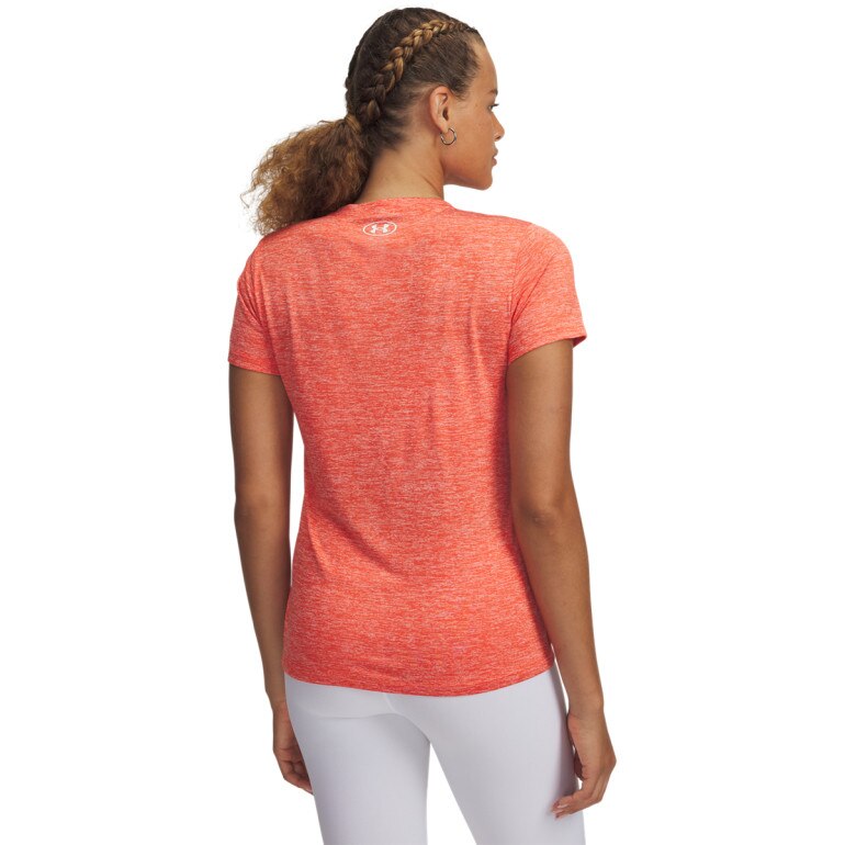 Damska koszulka treningowa Under Armour Tech SSV- Twist - pomarańczowa