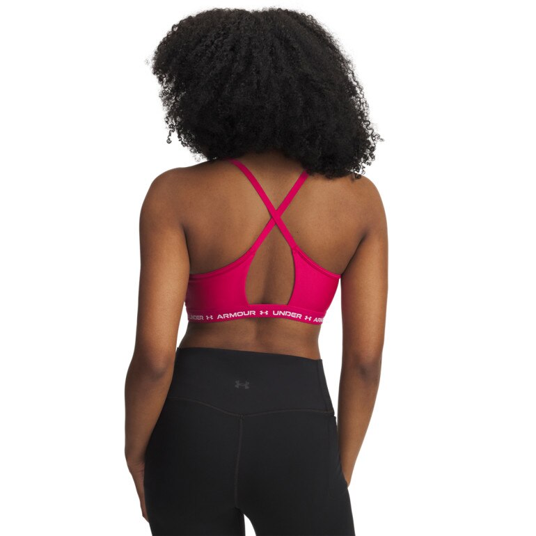 Biustonosz treningowy Under Armour UA Crossback Low Bra - różowy