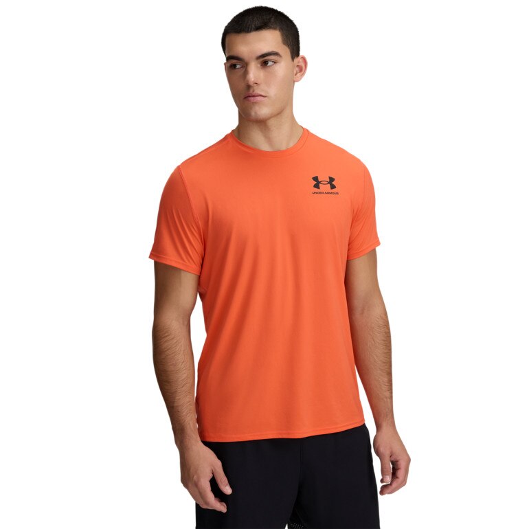 Męska koszulka treningowa Under Armour UA Heatgear Fitted SS - pomarańczowa