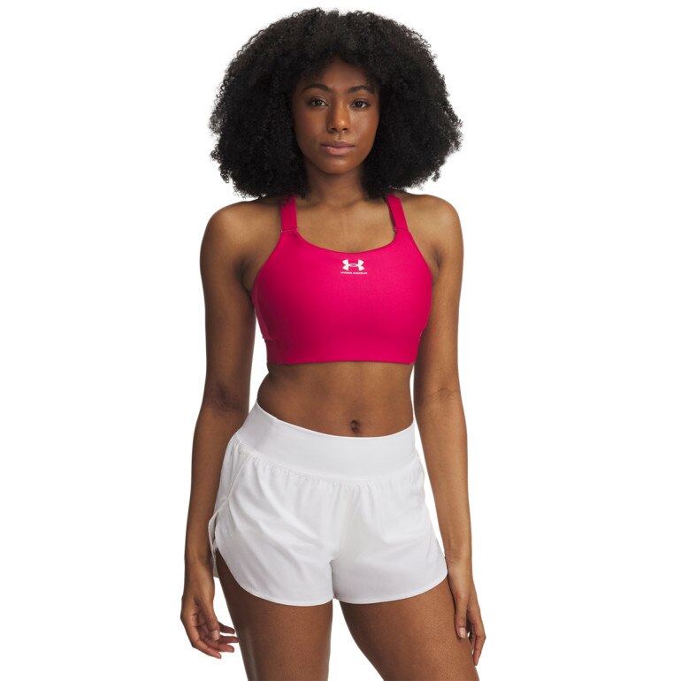 Biustonosz treningowy Under Armour UA HeatGear High - różowy