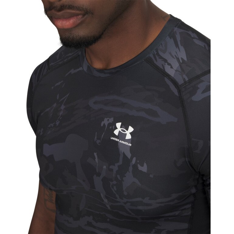 Męska koszulka treningowa Under Armour UA HG Armour Printed SS - czarna