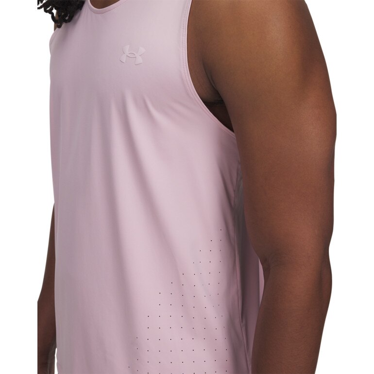 Męska koszulka do biegania Under Armour UA Launch Elite Singlet - rożowa