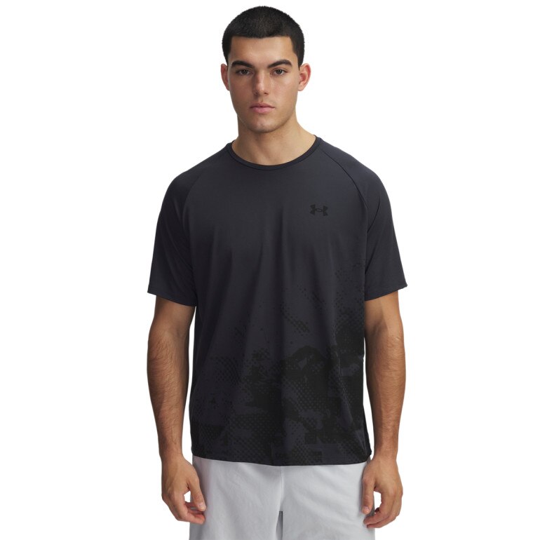 Męska koszulka treningowa Under Armour UA M Tech Fade SS - czarna