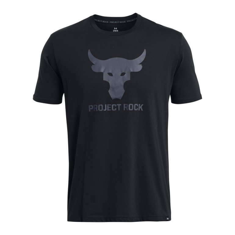 Męska koszulka treningowa Under Armour Project Rock Brahma Bull - czarna 