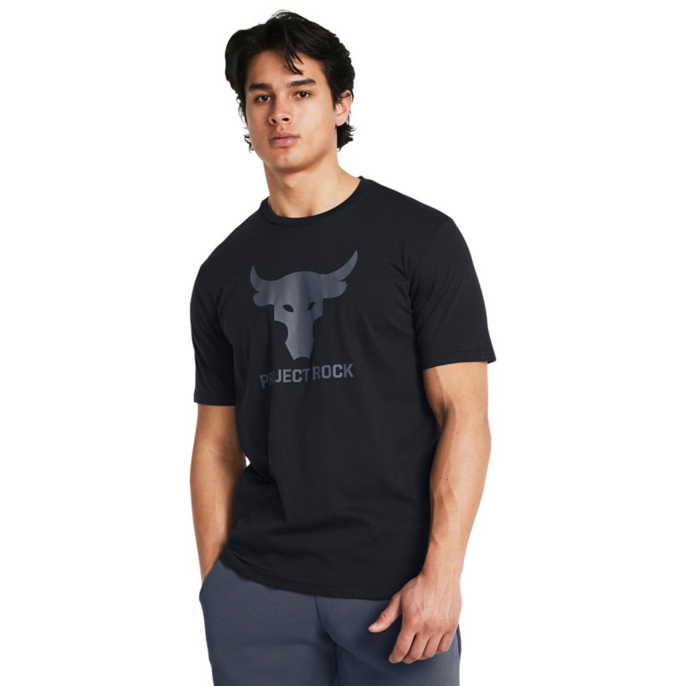 Męska koszulka treningowa Under Armour Project Rock Brahma Bull - czarna 