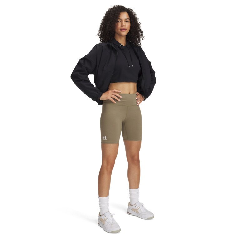 Damskie kolarki dzianinowe Under Armour Campus 7in Short - brązowe
