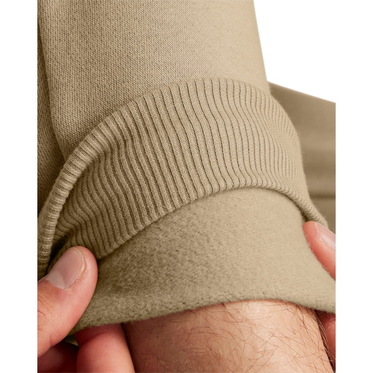 Męskie spodnie dresowe Under Armour UA Rival Fleece Joggers - beżowe